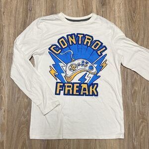 ARIZONA Youth White "Control Freak" Logo Long Sleeved Tee Shirt.  Extra Large